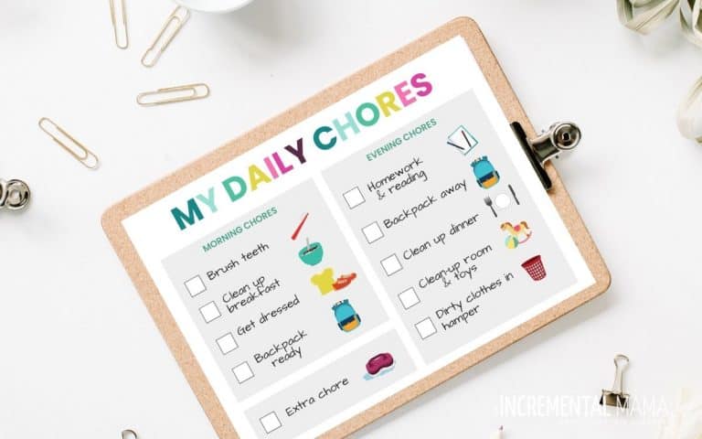 15 Free Chore Chart Printables for Kids - The Incremental Mama
