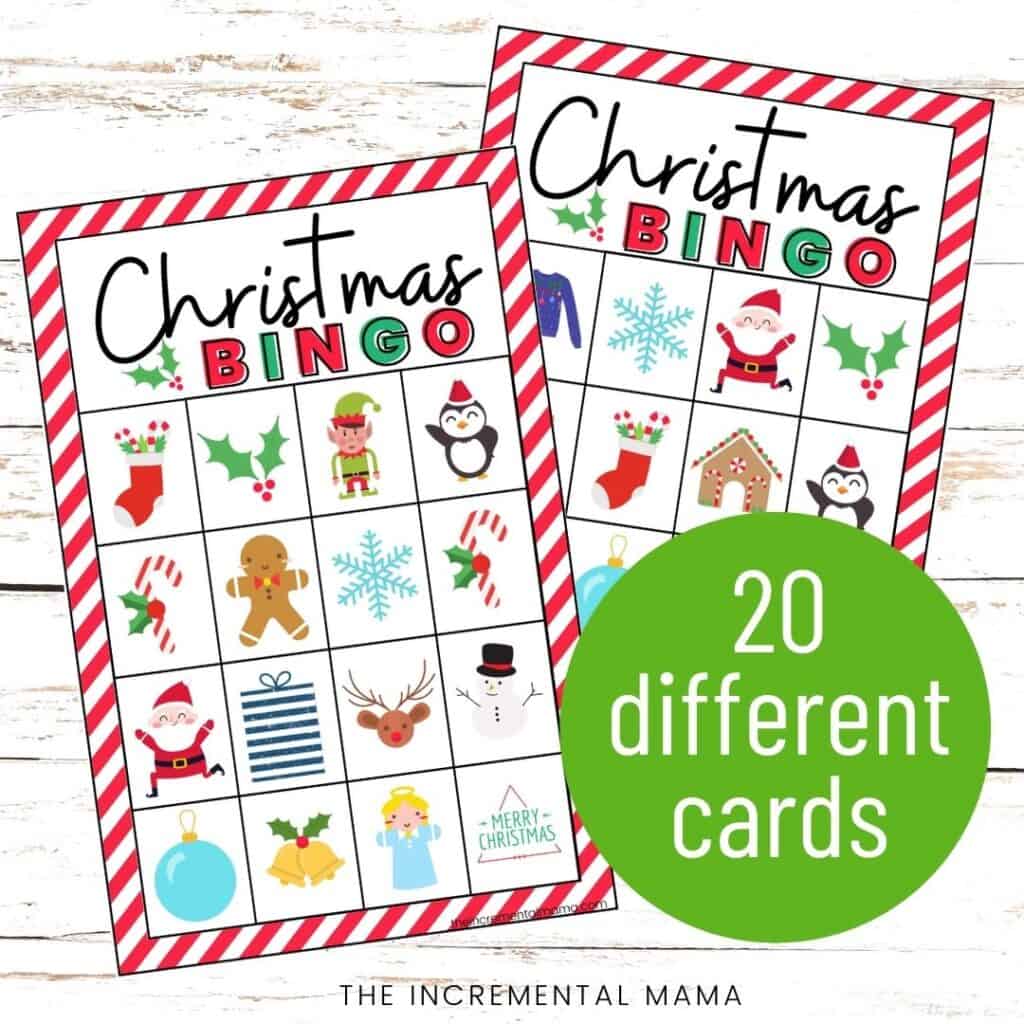 Christmas Bingo Game  Cut and Paste Activities Bingo Template