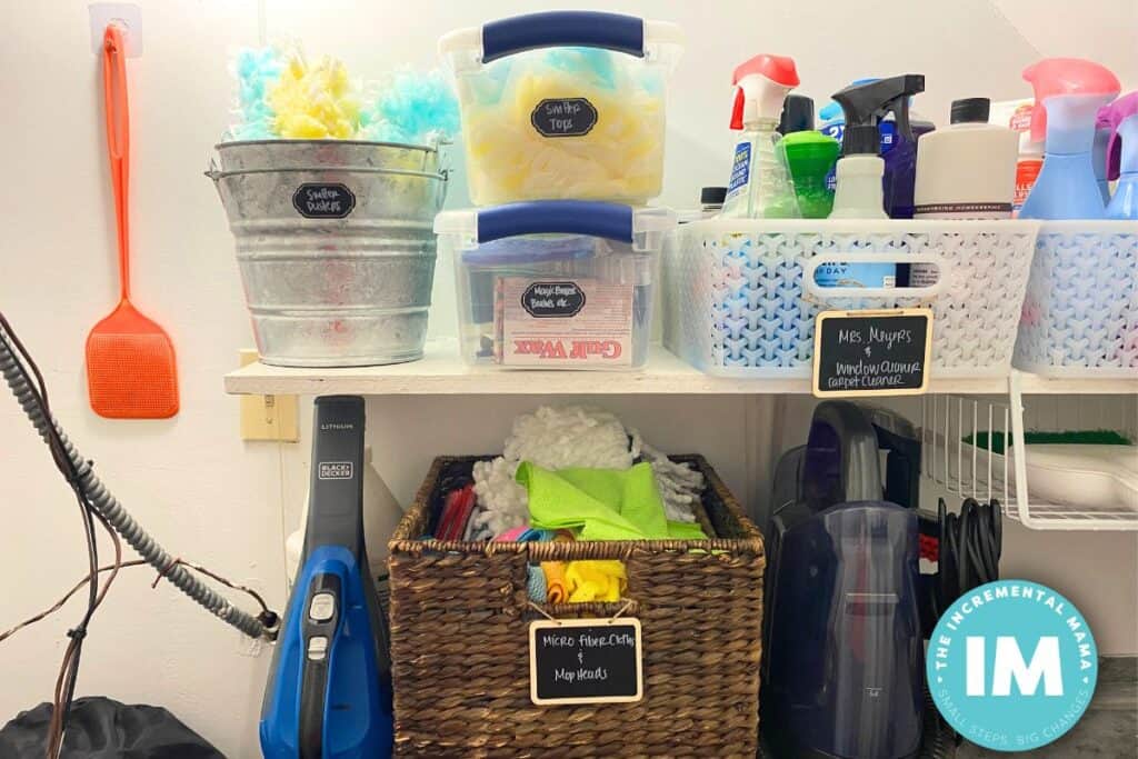 cleaning supply storage closet idea