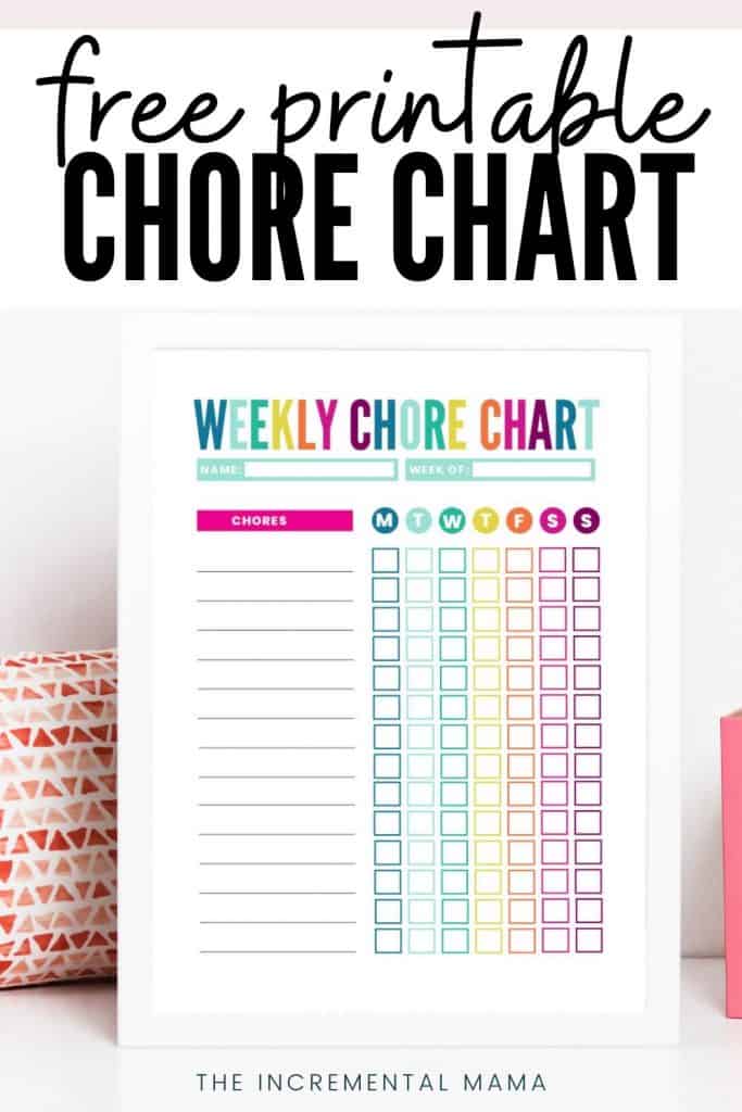 Free printable chore chart template