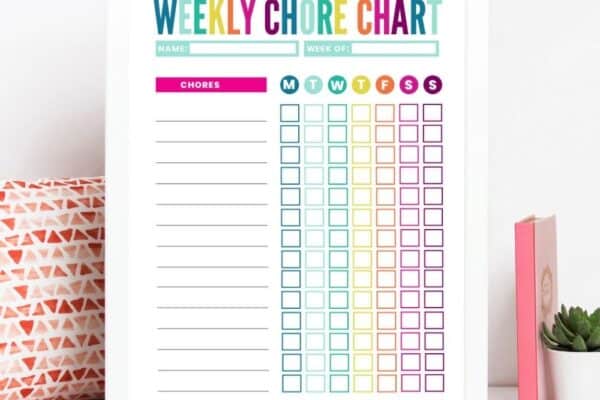 free printable chore chart