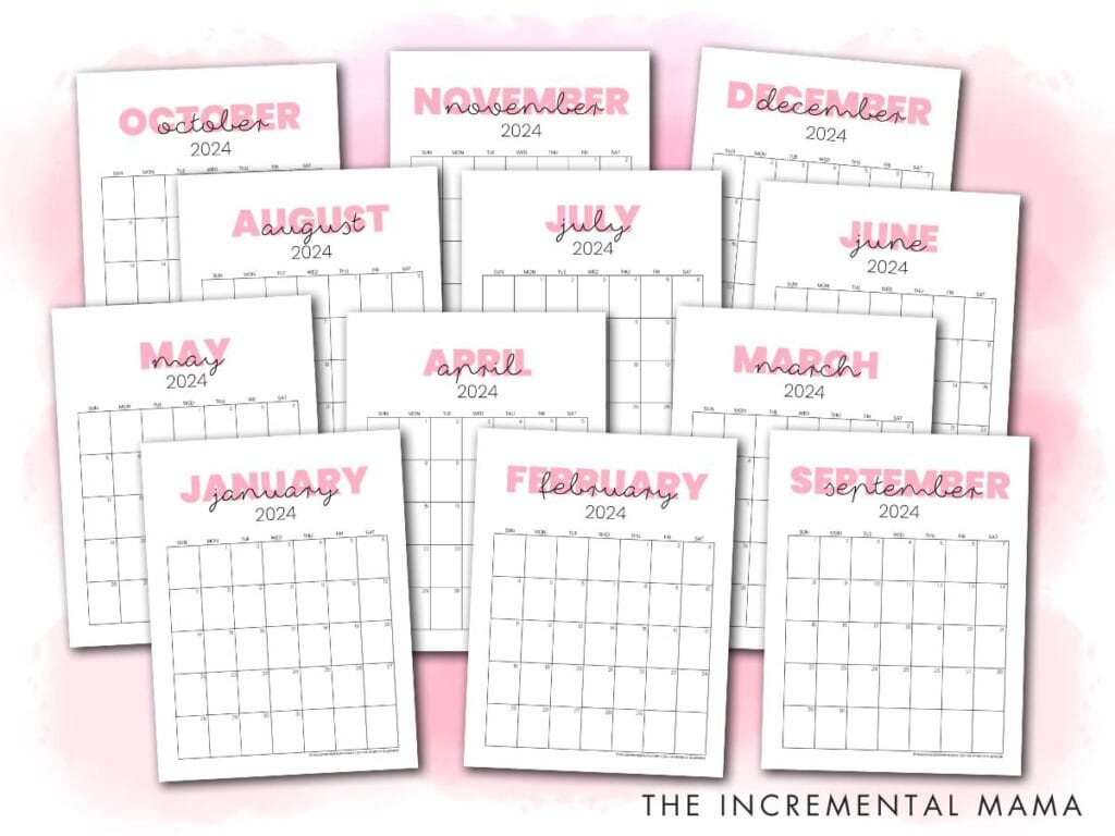 2024 Cute Calendar Templates to Organize Your Life - The