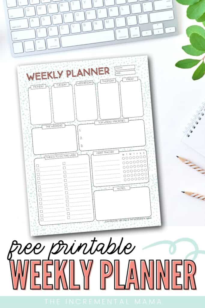 cute weekly planner printable