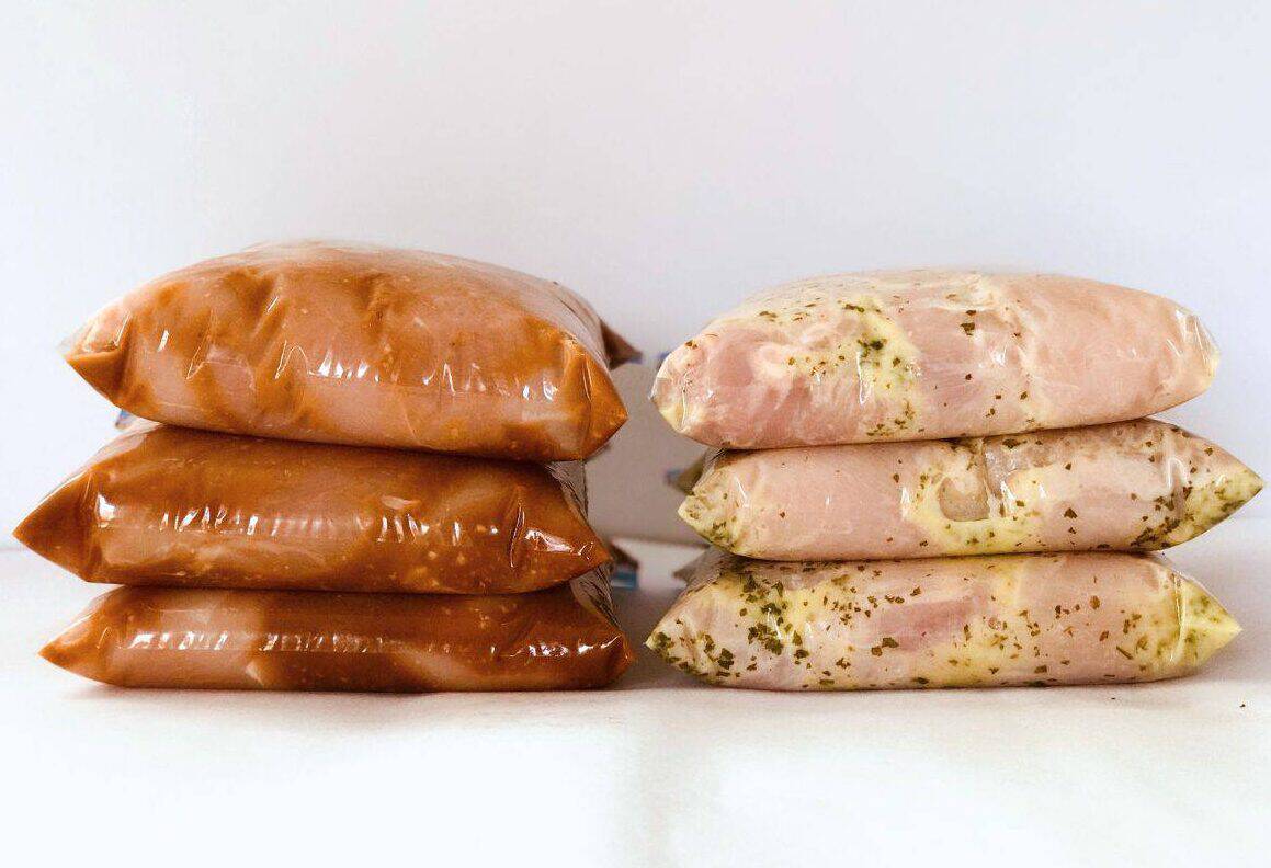 chicken in marinade meal prep