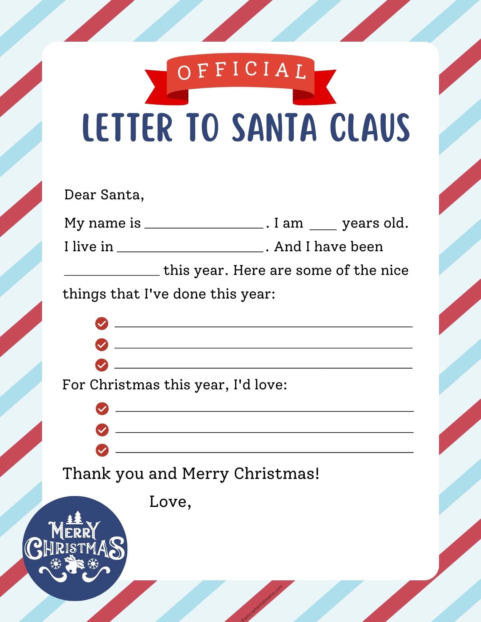 20 Cute &amp; Free Printable Santa Letter Templates For Kids - The ...