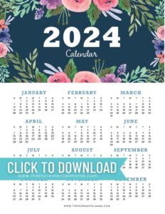 Free Printable 2024 One-Page Yearly Calendars (9 Templates)