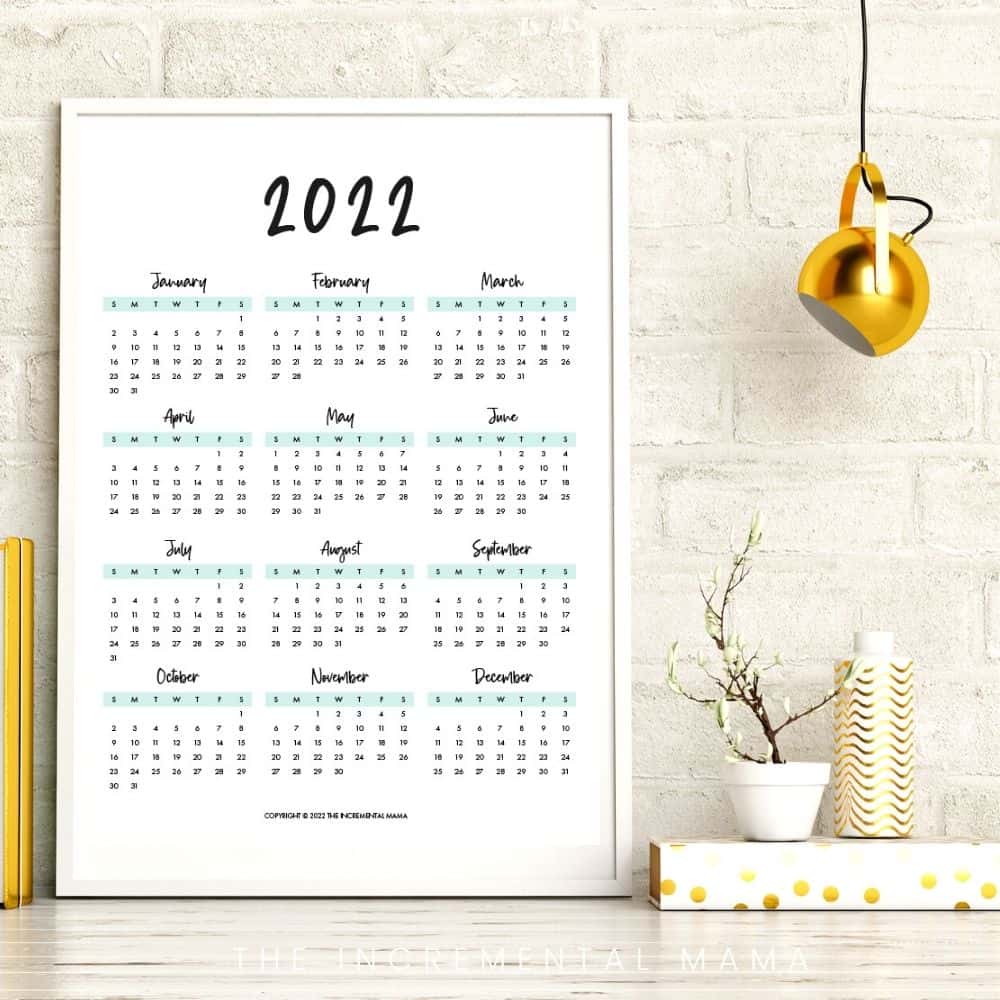 free printable 2022 calendar printable pdf template