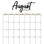 simple beige aesthetic calendar