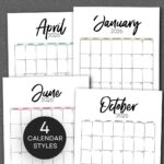 free simple calendar PDF