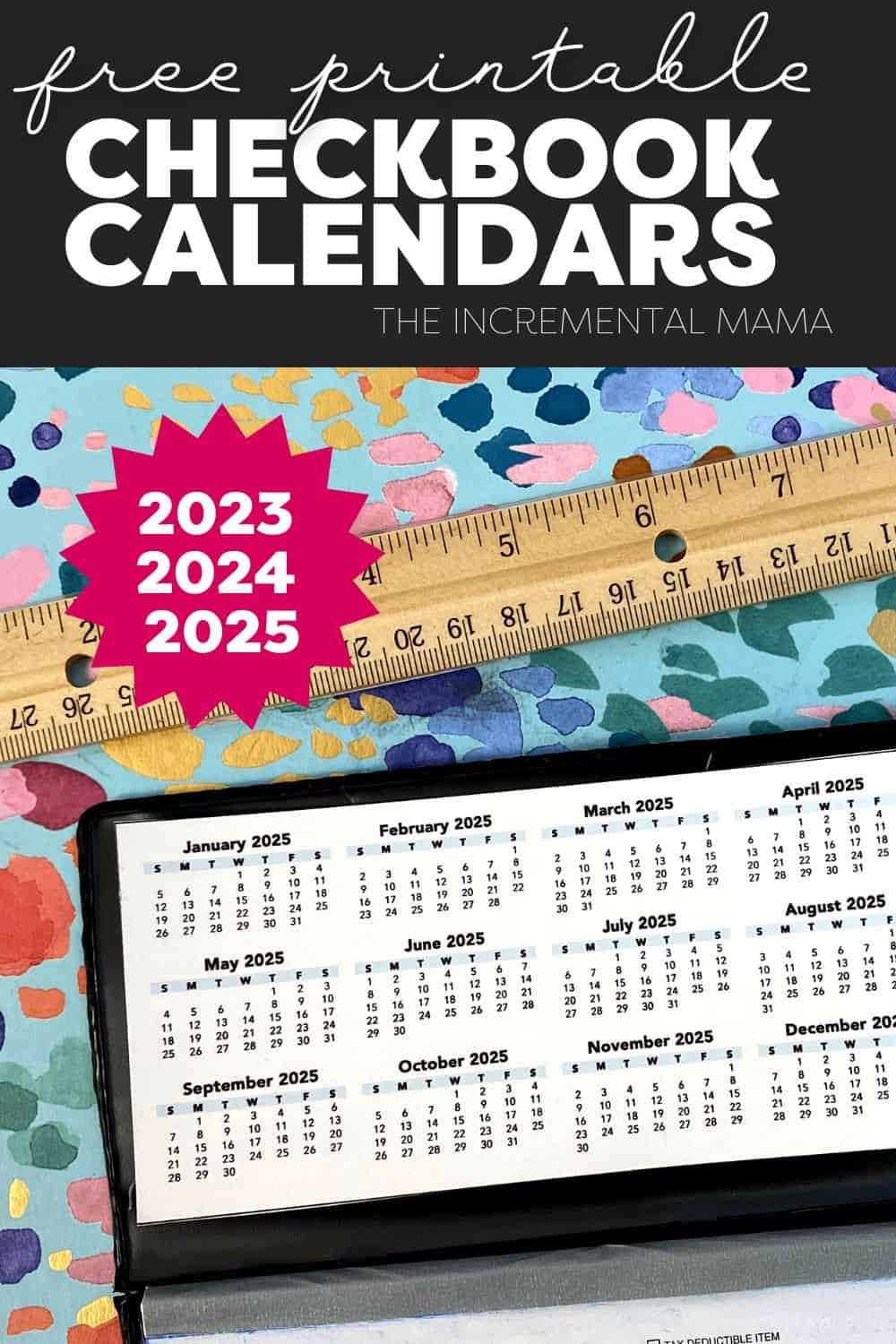 Free Checkbook Calendar Printables (2023, 2024, 2025)