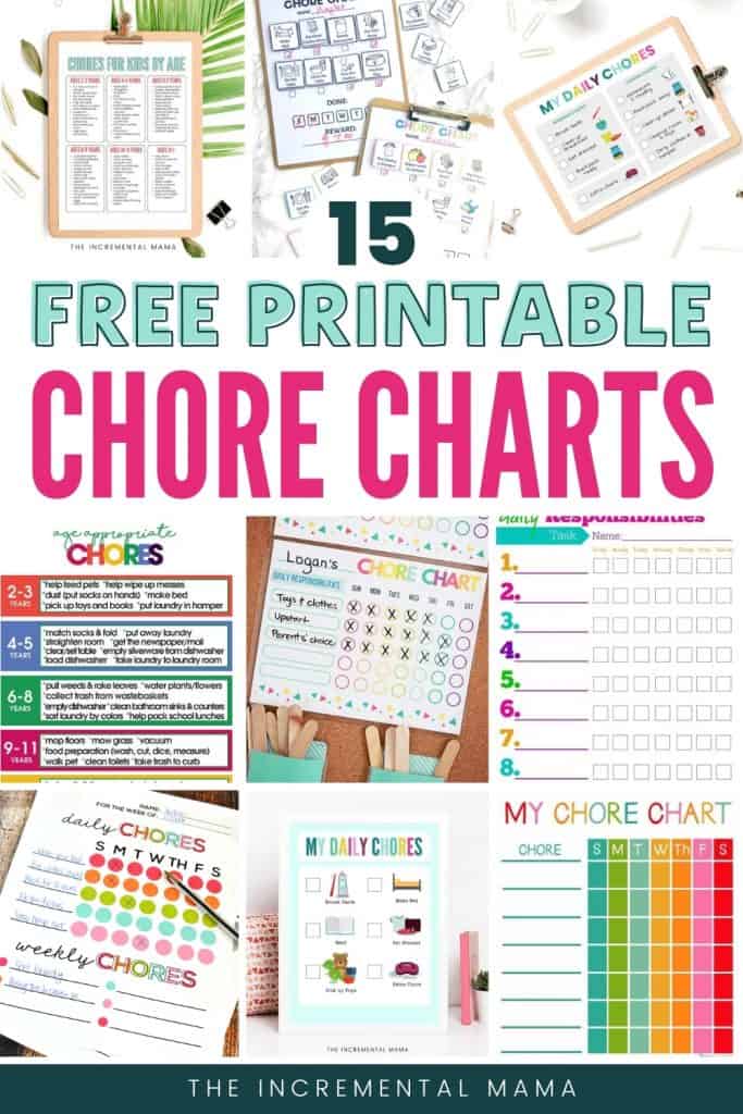 free printable chore charts