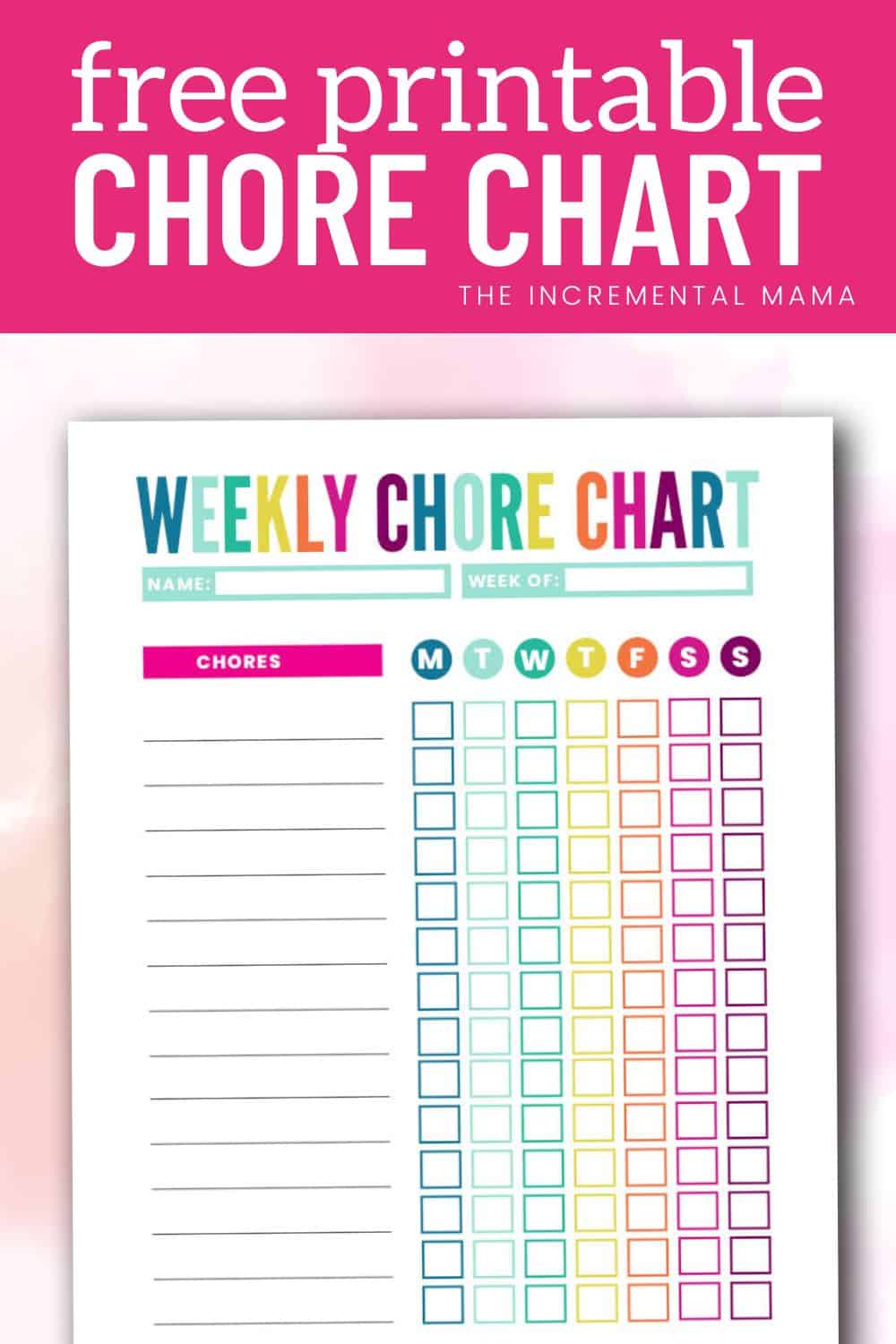 Cute & Colorful Free Customizable Chore Chart Printable - The ...