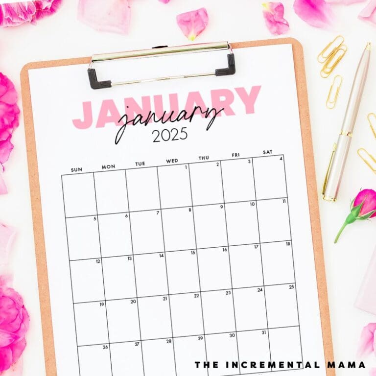 2024 Cute Calendar Templates to Organize Your Life - The Incremental Mama