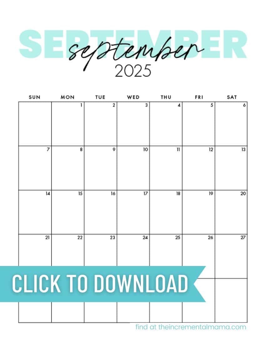 Cute 2025 Monthly Calendar Free Printable