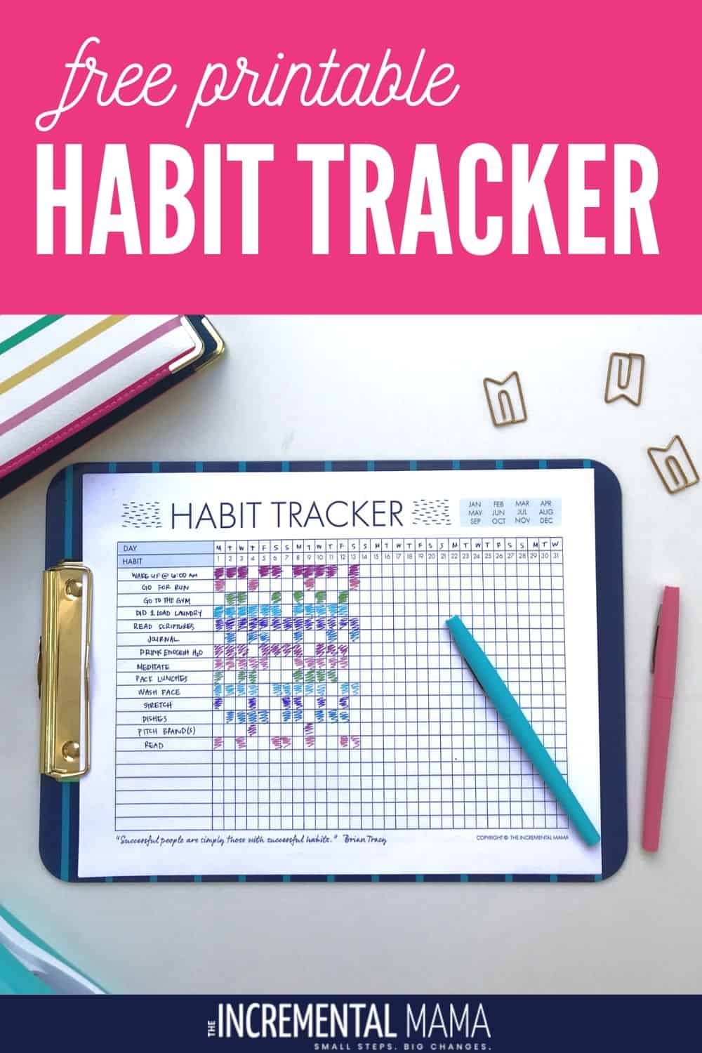 free monthly habit tracker printable