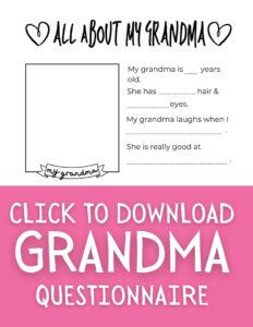 Free Mother's Day Questionnaire Printable Gift for Mom