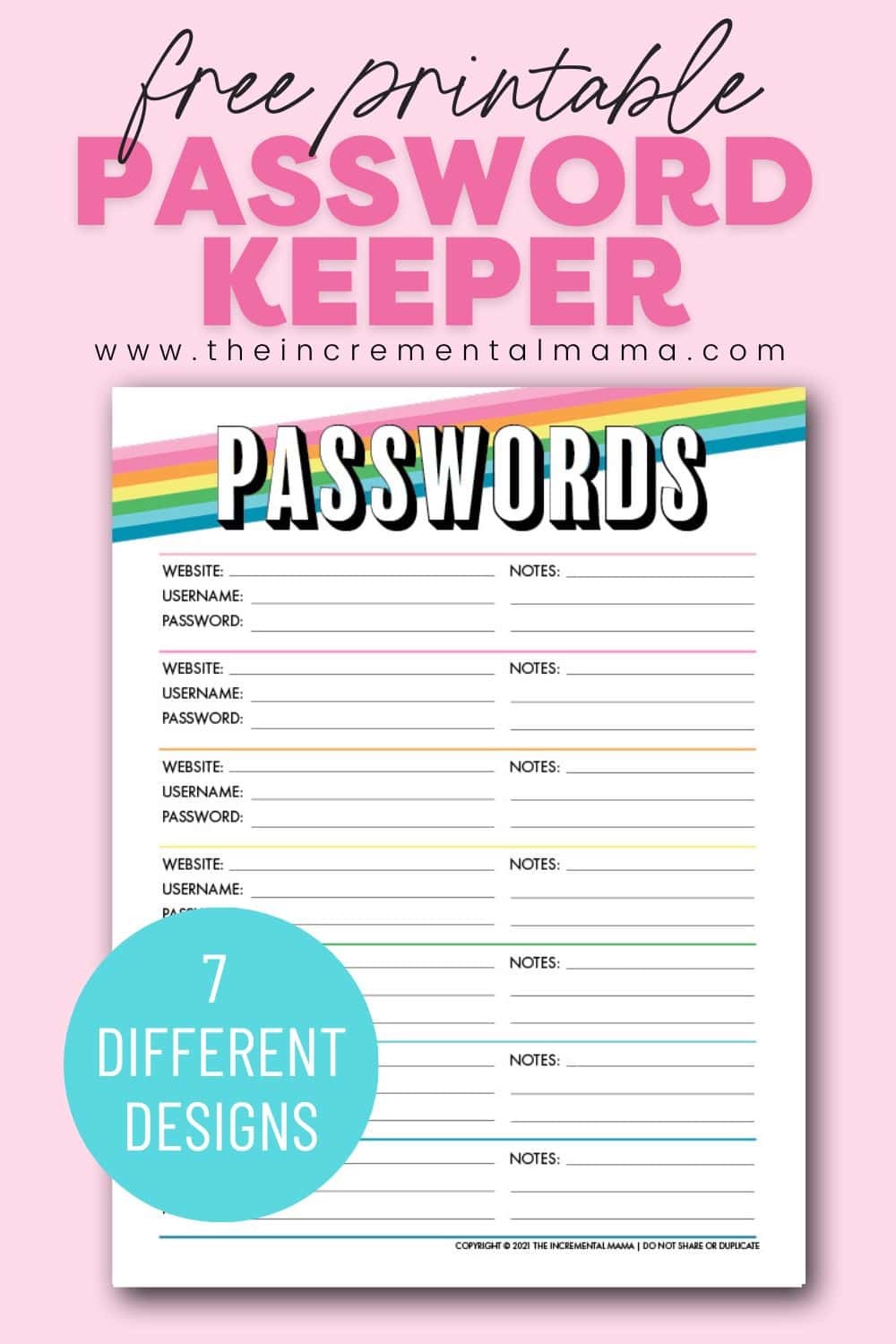 7 Free Printable Password Keeper Printables to Download Instantly