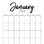 Free Printable Monthly Calendar 2024 - January to December - The ...