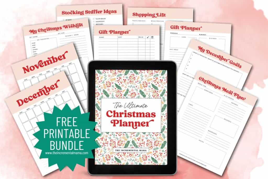 free printable Christmas organizer templates