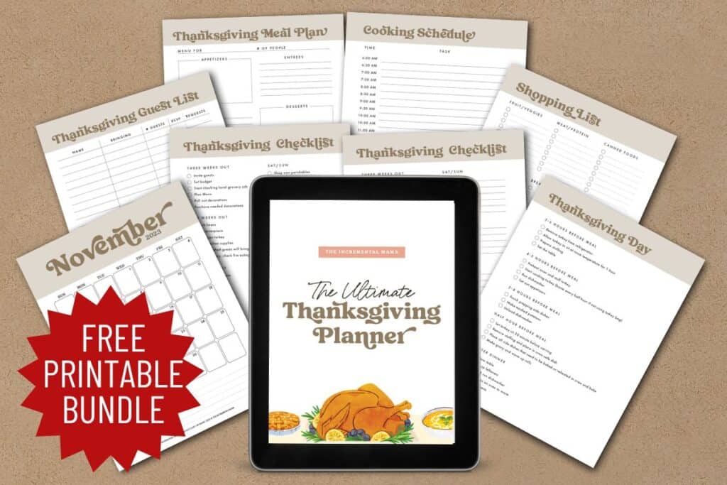 8 page thanksgiving planner