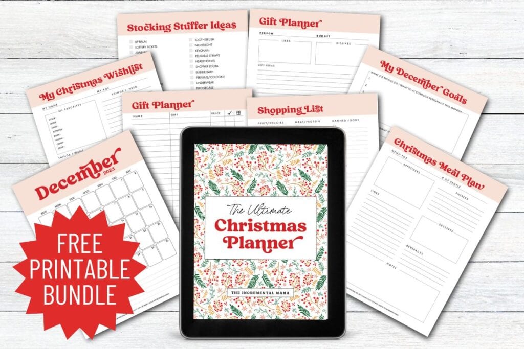 cute Christmas planning template