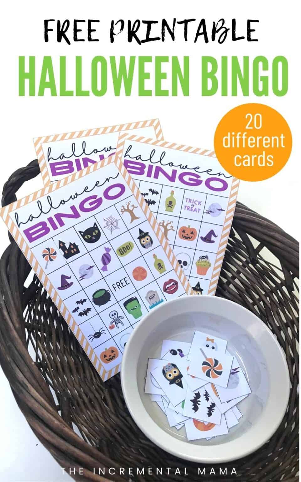 20 Free Printable Halloween Bingo Cards for Kids - The Incremental Mama
