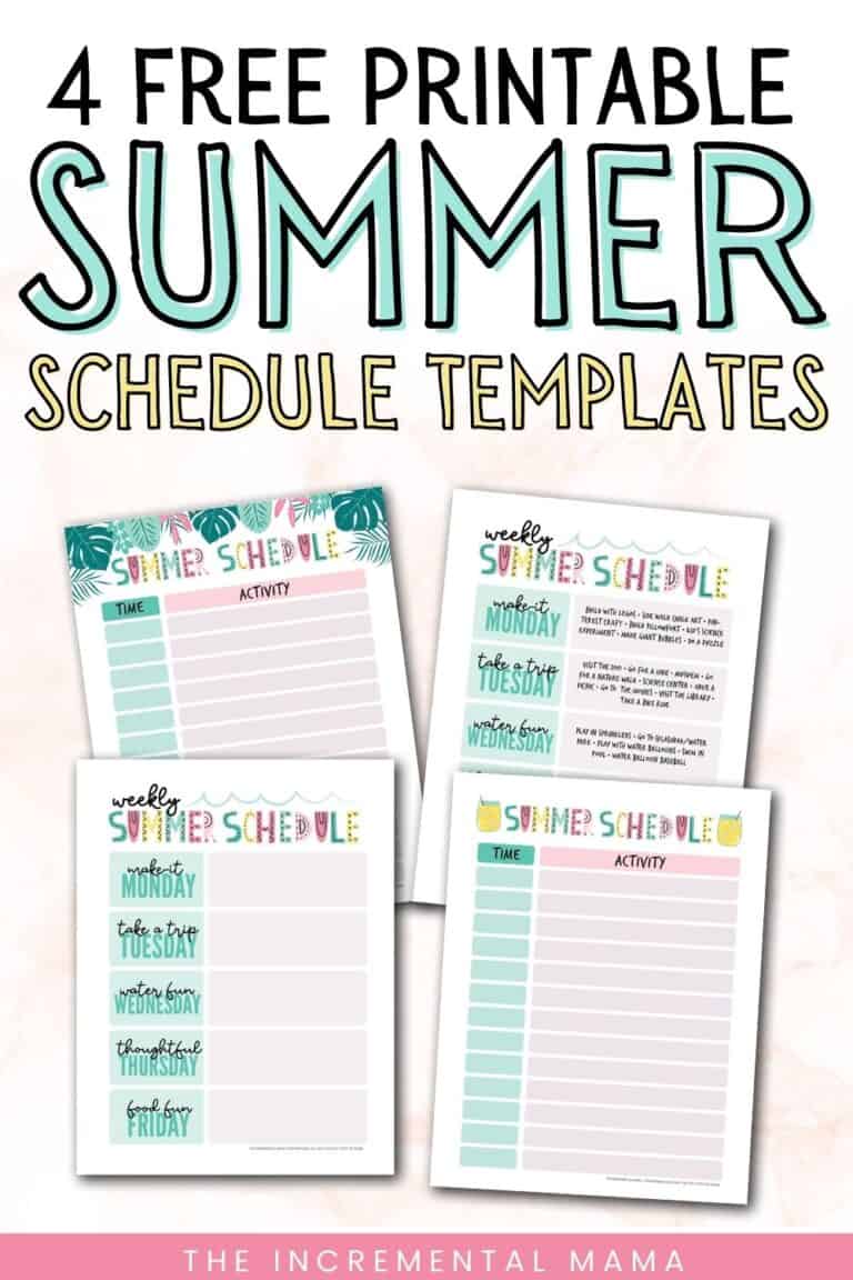 the Best Summer Schedule for Kids + Free Printable Bundle