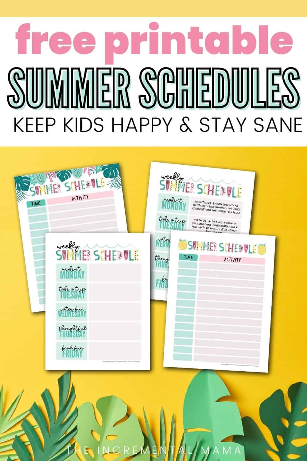 the Best Summer Schedule for Kids + Free Printable Bundle