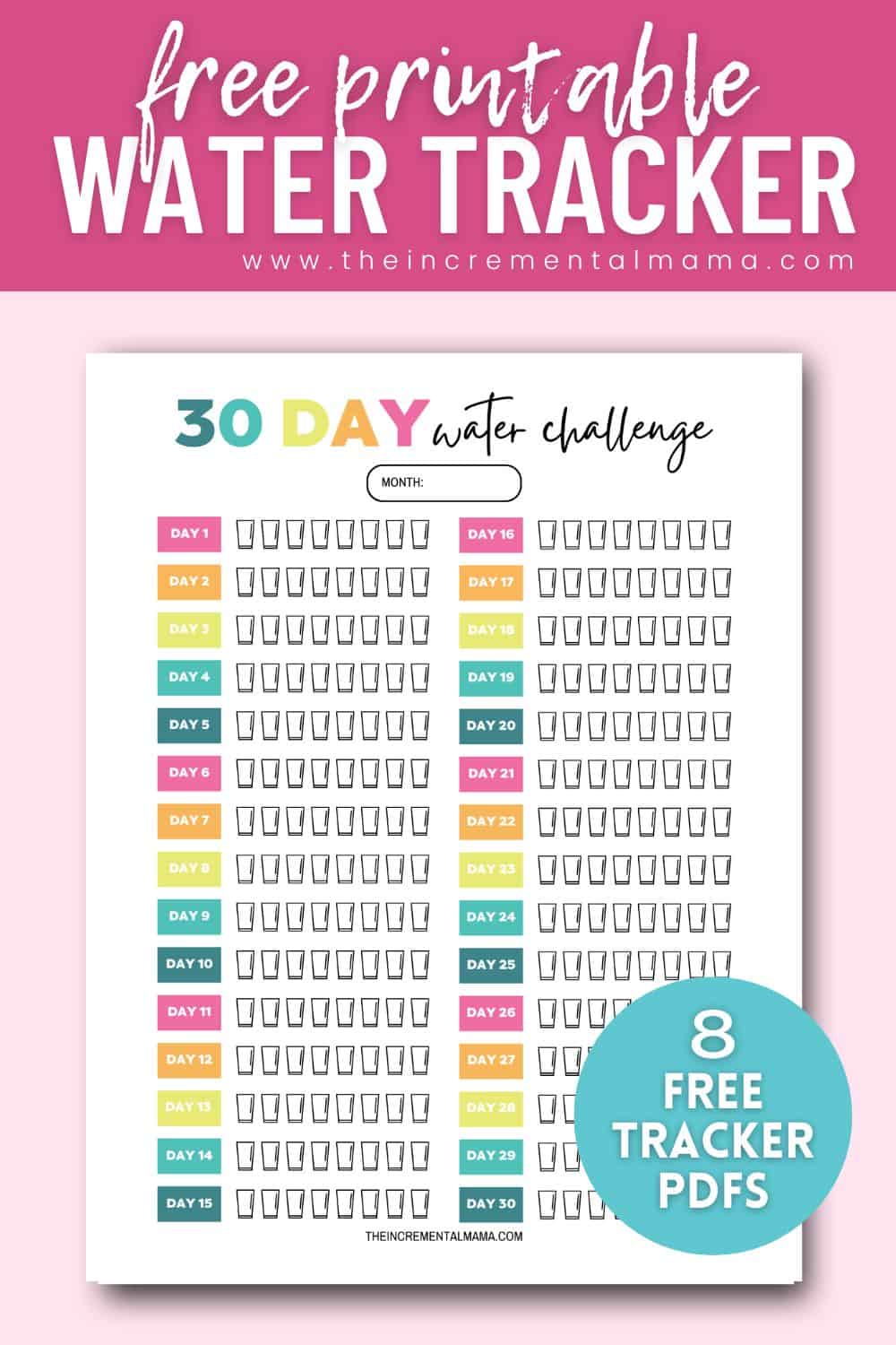 The Best 8 Free Monthly Water Tracker Printable PDFS