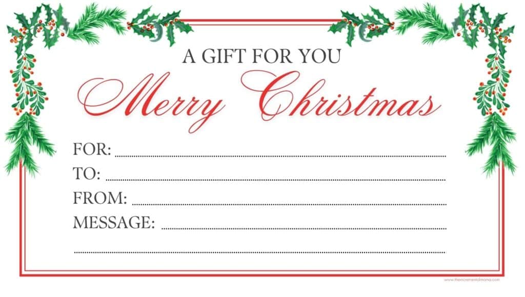 Gift Certificate Template