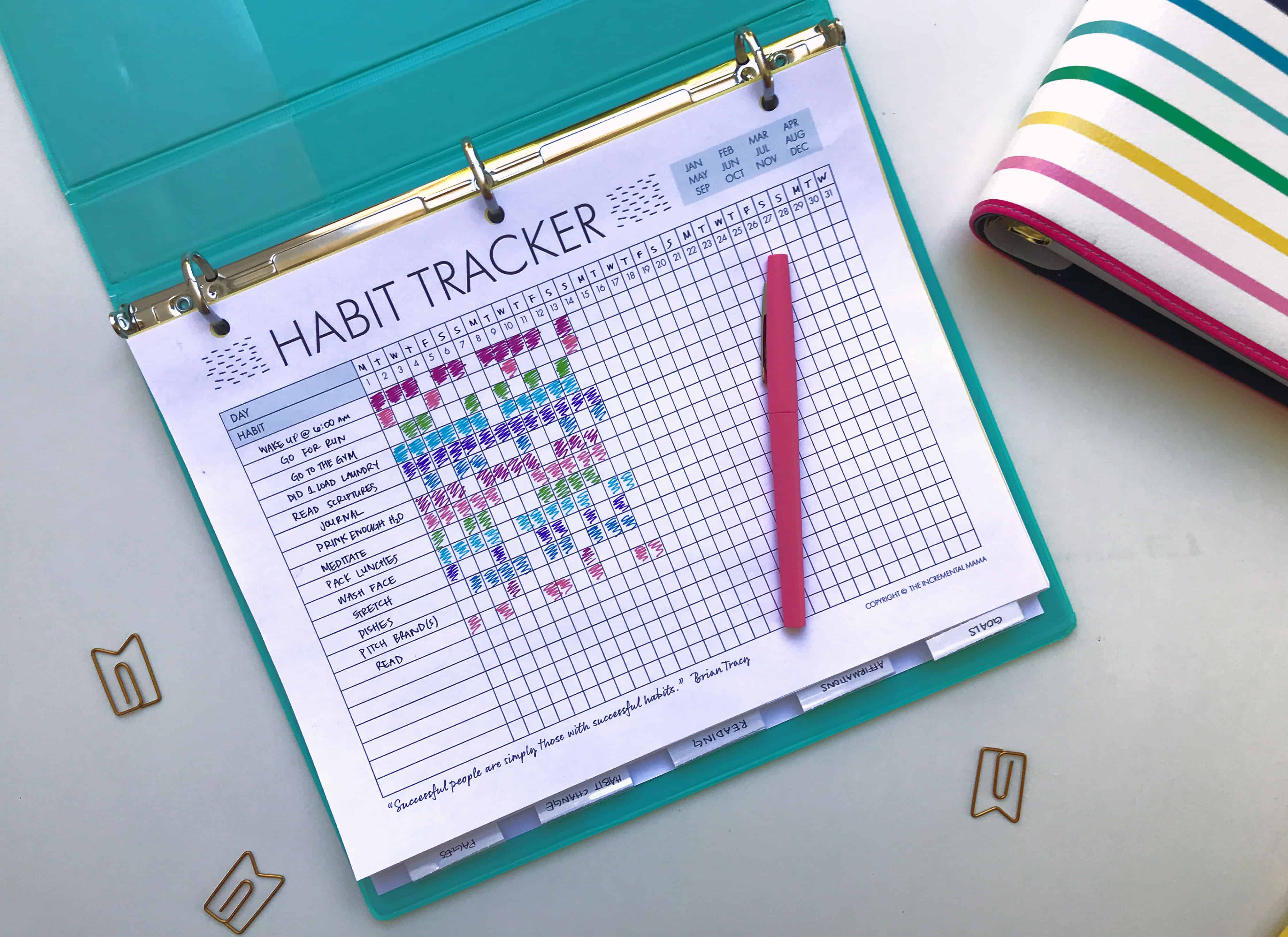 Free 30 day habit tracker printable