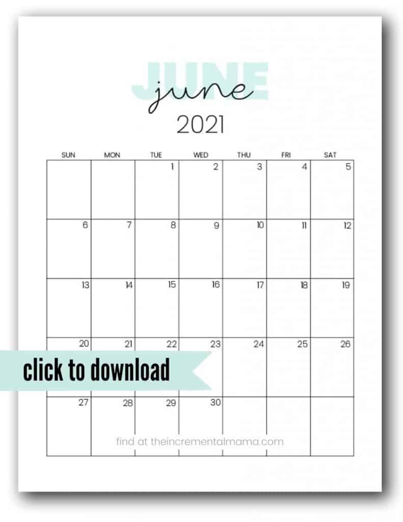 free june 2021 printable calendar