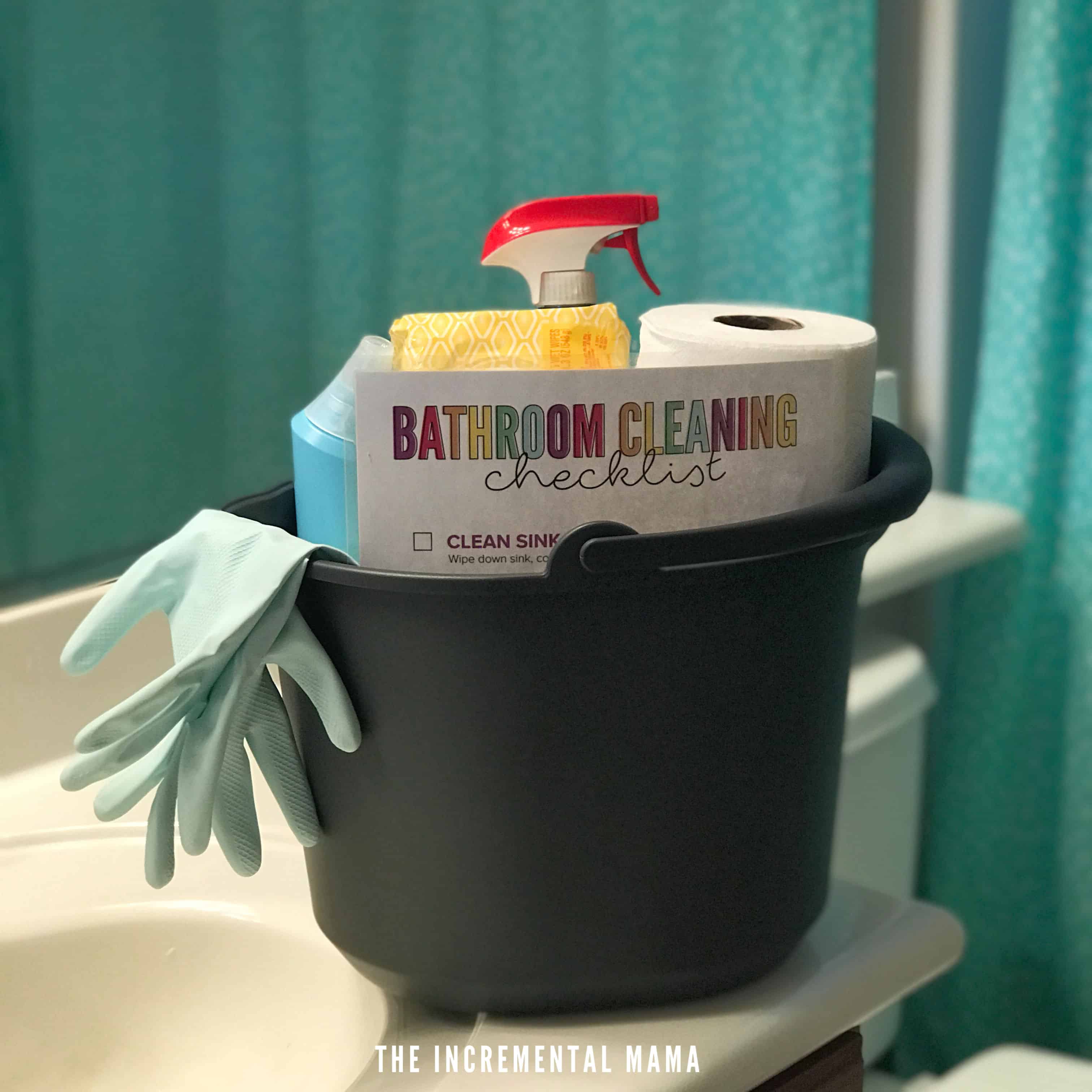 bathroom cleaning kit for kids with printable checklist 