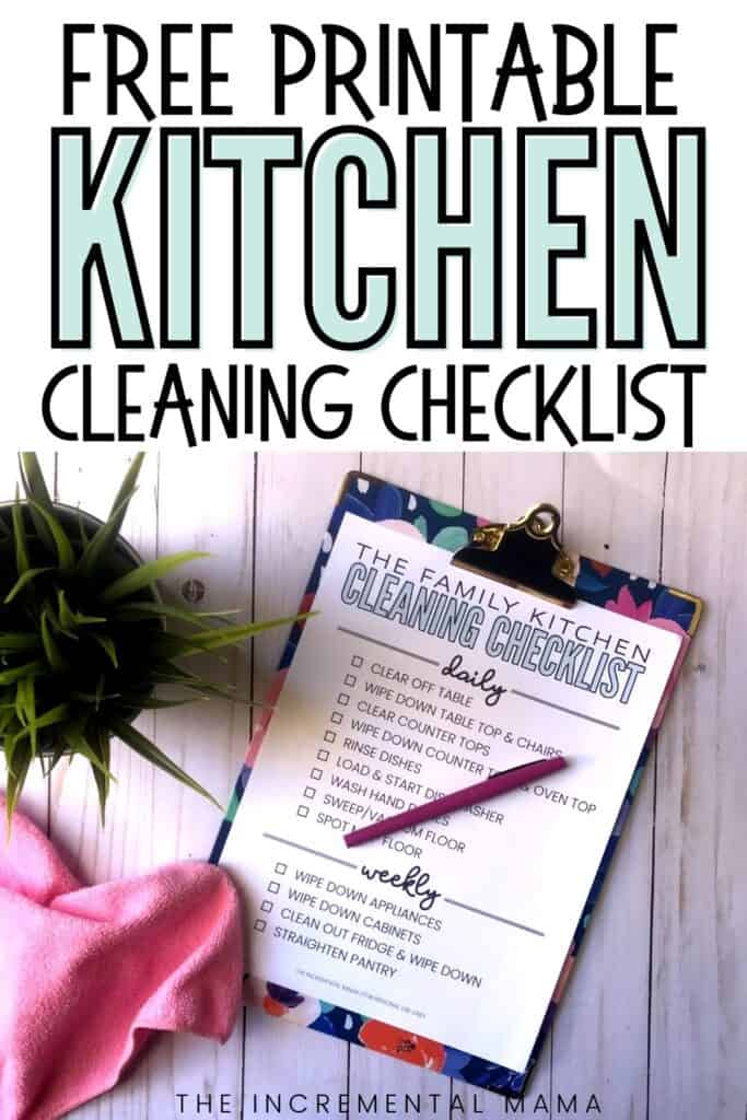 cleaning checklist for kids
