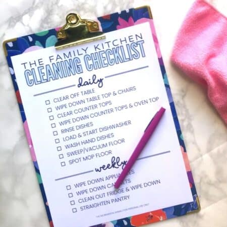 printable kitchen cleaning checklist for kids