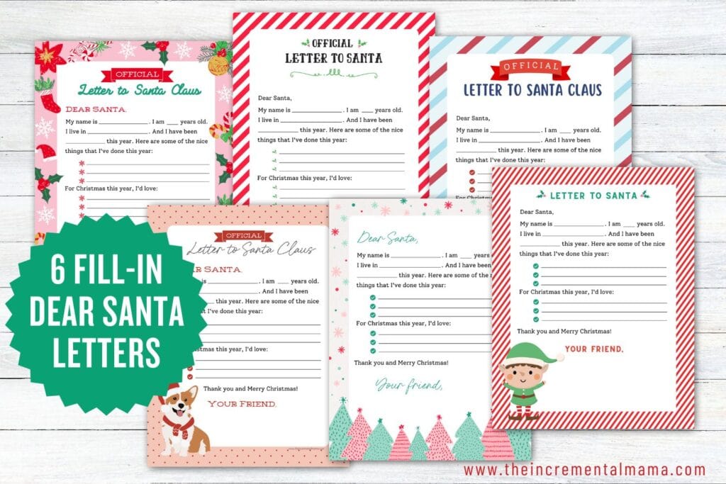 fill in the blank santa letter printables