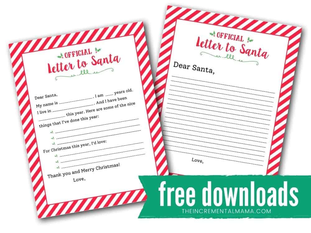 free printable letters from santa templates