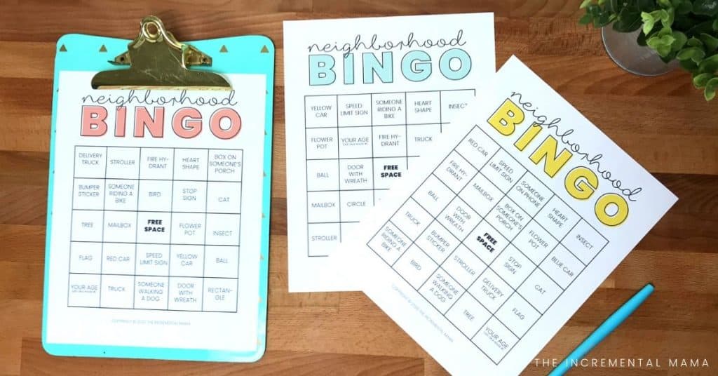 neighborhood bingo printable