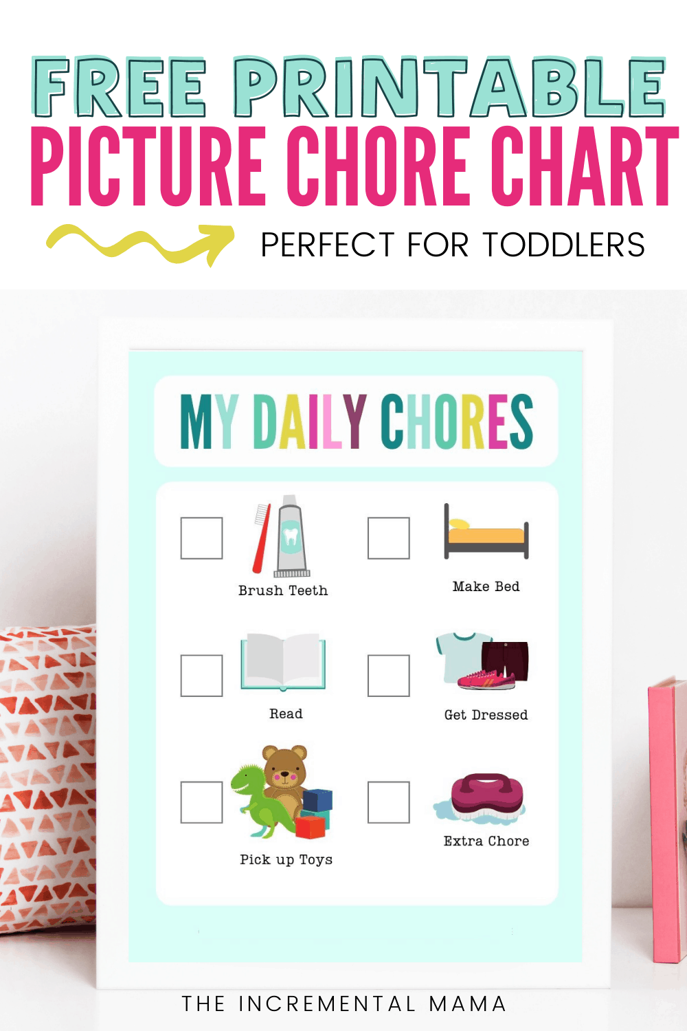 Free Printable Picture Chore Chart for Preschoolers & Toddlers