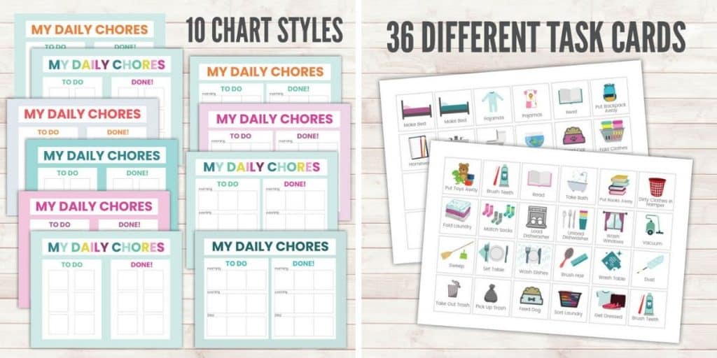 Free Printable Picture Chore Chart for Preschoolers &amp; Toddlers