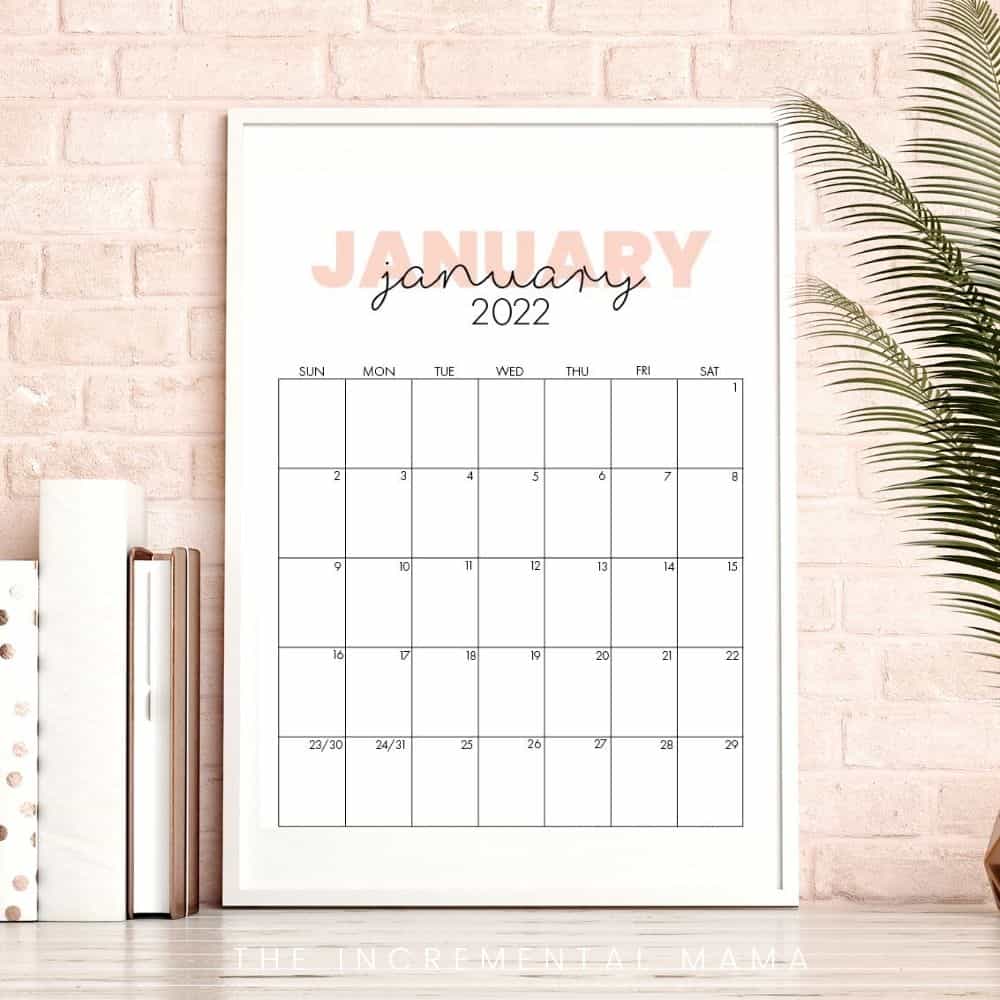 2022 Feminine Pink Calendar Printables Free PDFs To Get Organized