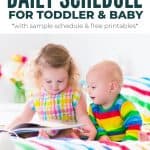 daily schedule template toddler and newborn