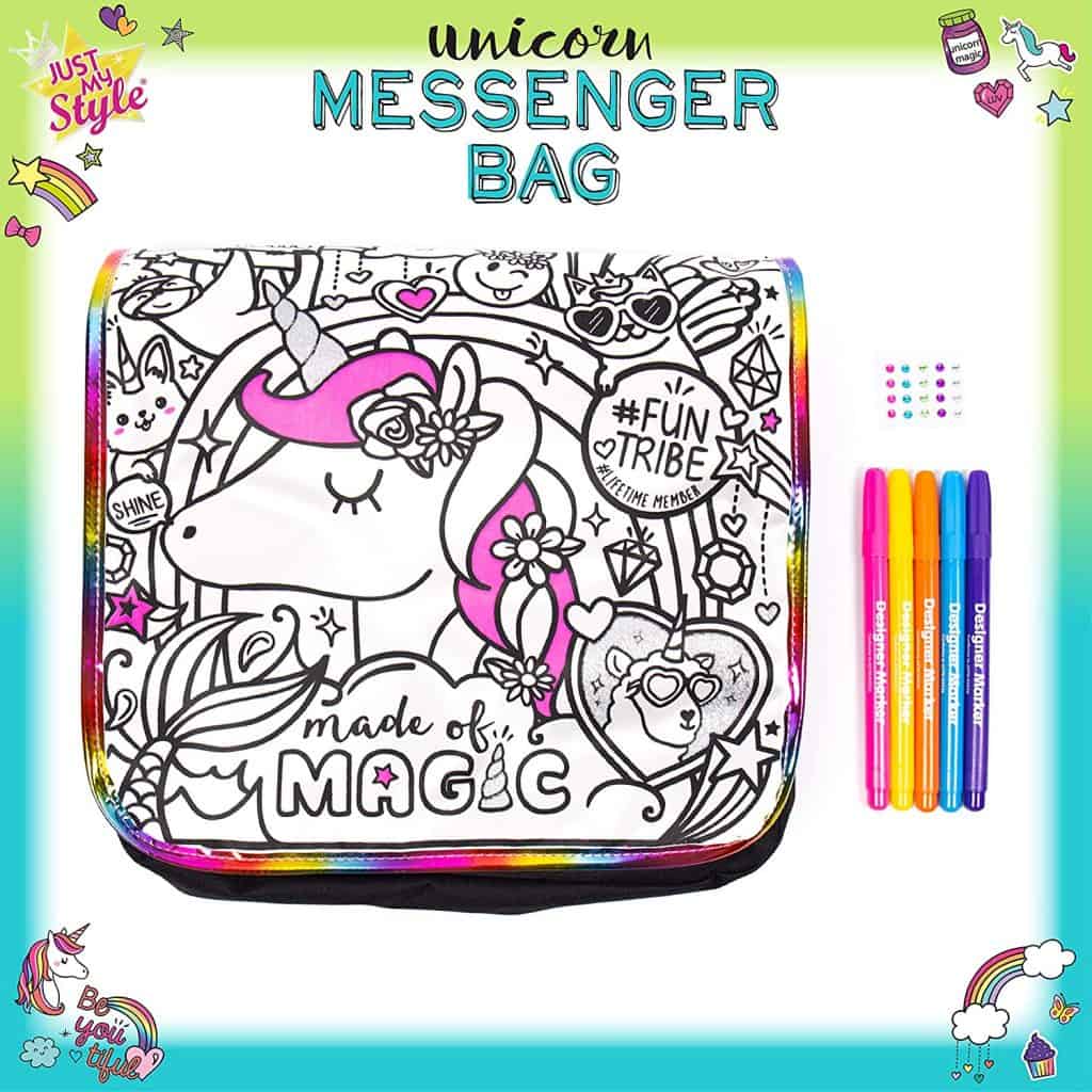 arts and crafts unicorn messenger bag