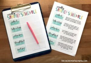 the Best Summer Schedule for Kids + Free Printable Bundle