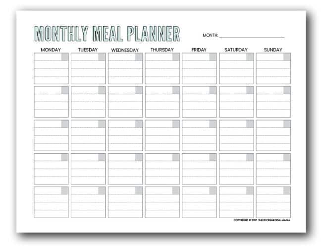 Free Printable Weekly Meal Planner & Grocery List